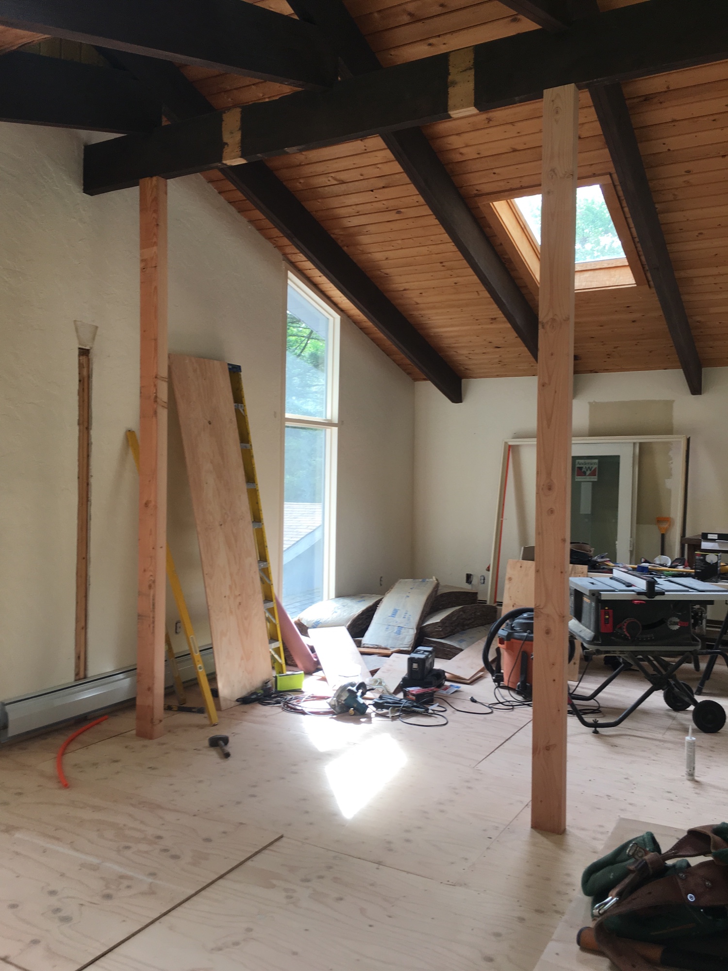 Second new post installed in the living space.